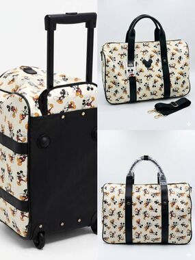 🇬🇪🔥NWT Disney Mickey Mouse Rolling Large Duffel Travel Bag